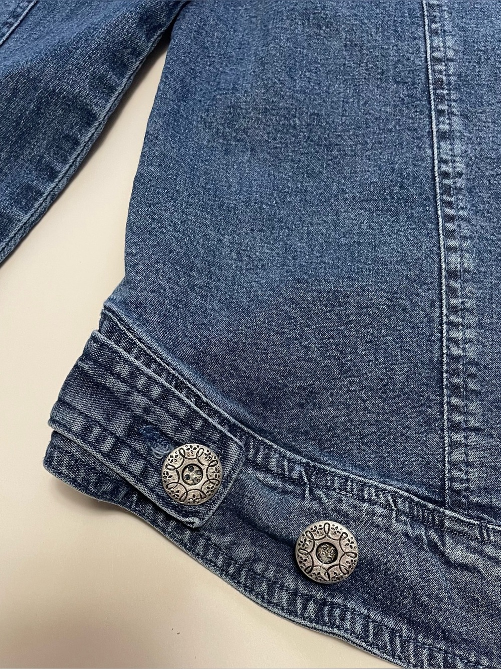 New Direction Classic Blue Denim Jacket Lightweight Size XL - Picture 6 of 11
